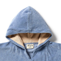 Wilson + Frenchy | Dusty Blue Organic Terry Hooded Towel