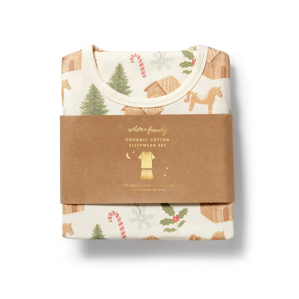 Wilson + Frenchy | Holly Jolly Magic Organic Short-Sleeved Pyjamas