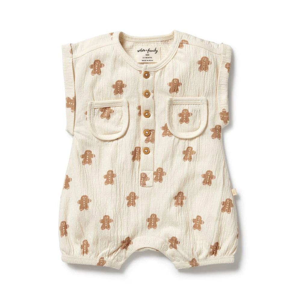 Wilson + Frenchy | Spice & Nut Organic Crinkle Growsuit