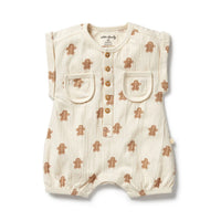 Wilson + Frenchy | Spice & Nut Organic Crinkle Growsuit