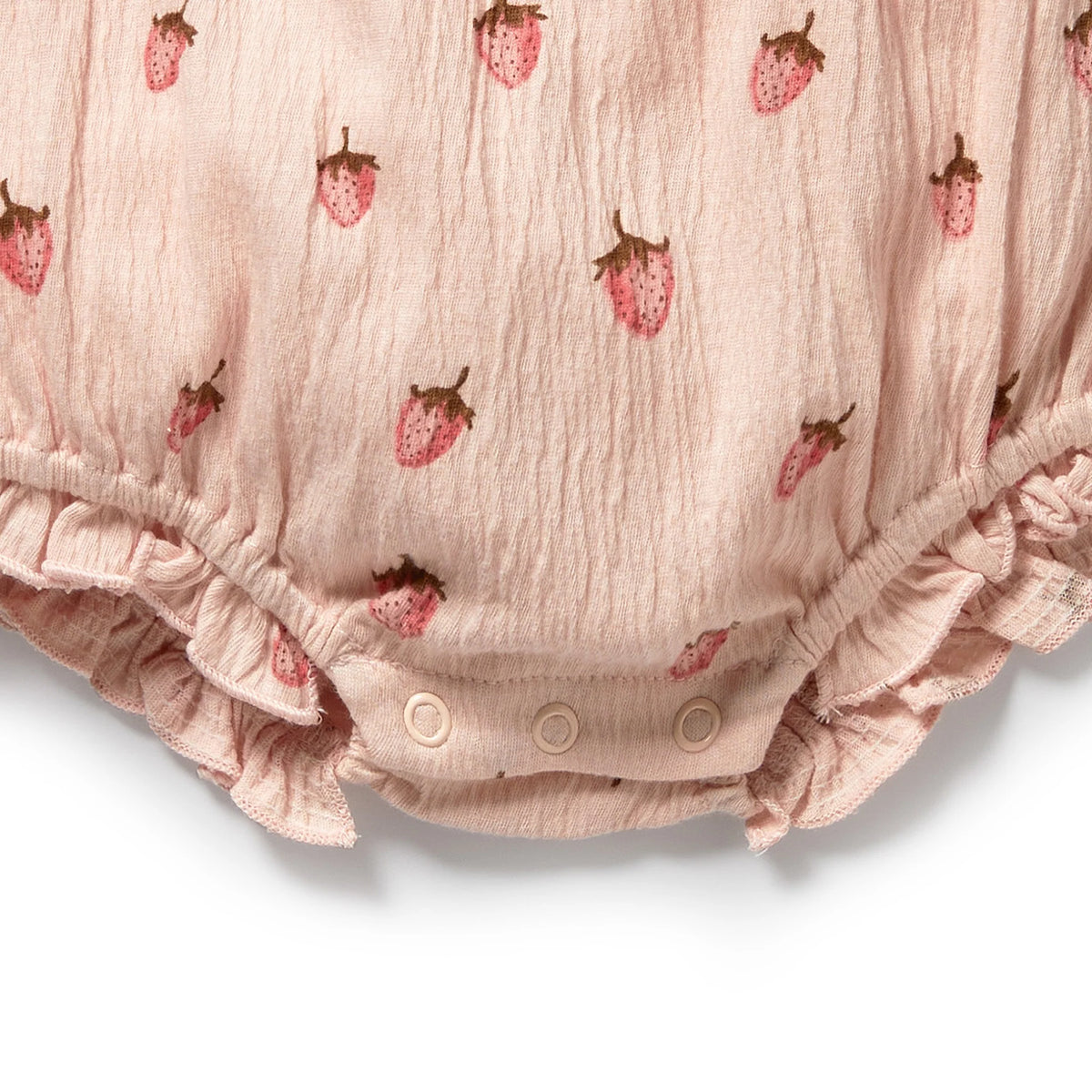 Wilson + Frenchy | Strawberry Kisses Organic Tie Playsuit