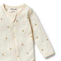 Wilson + Frenchy | Bee Mine Organic Zipsuit With Feet