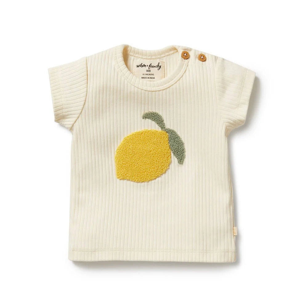 Wilson + Frenchy | Lemon Leaf Embroidered Organic Tee