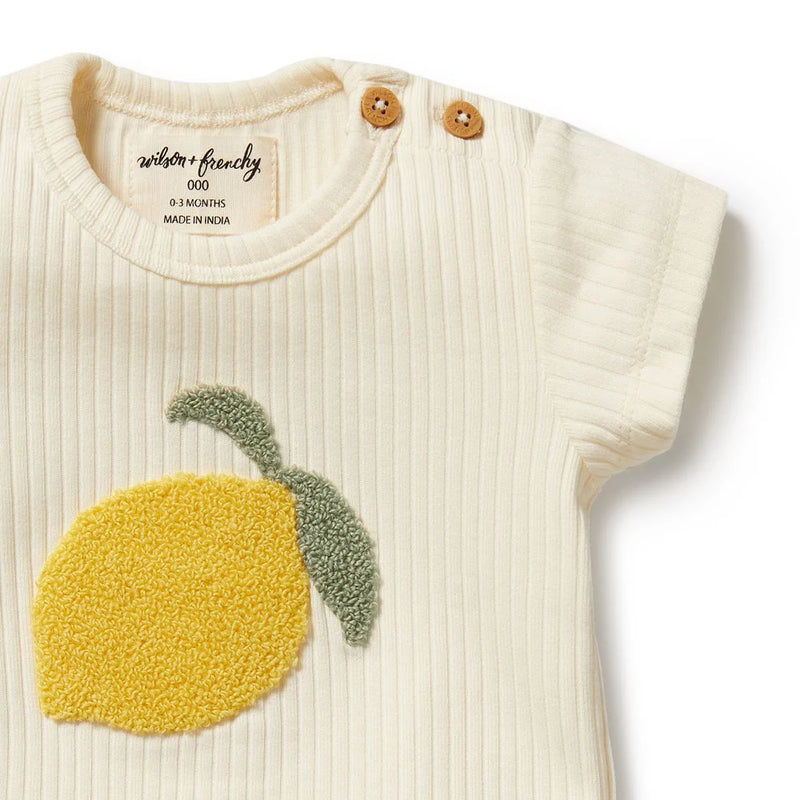 Wilson + Frenchy | Lemon Leaf Embroidered Organic Tee