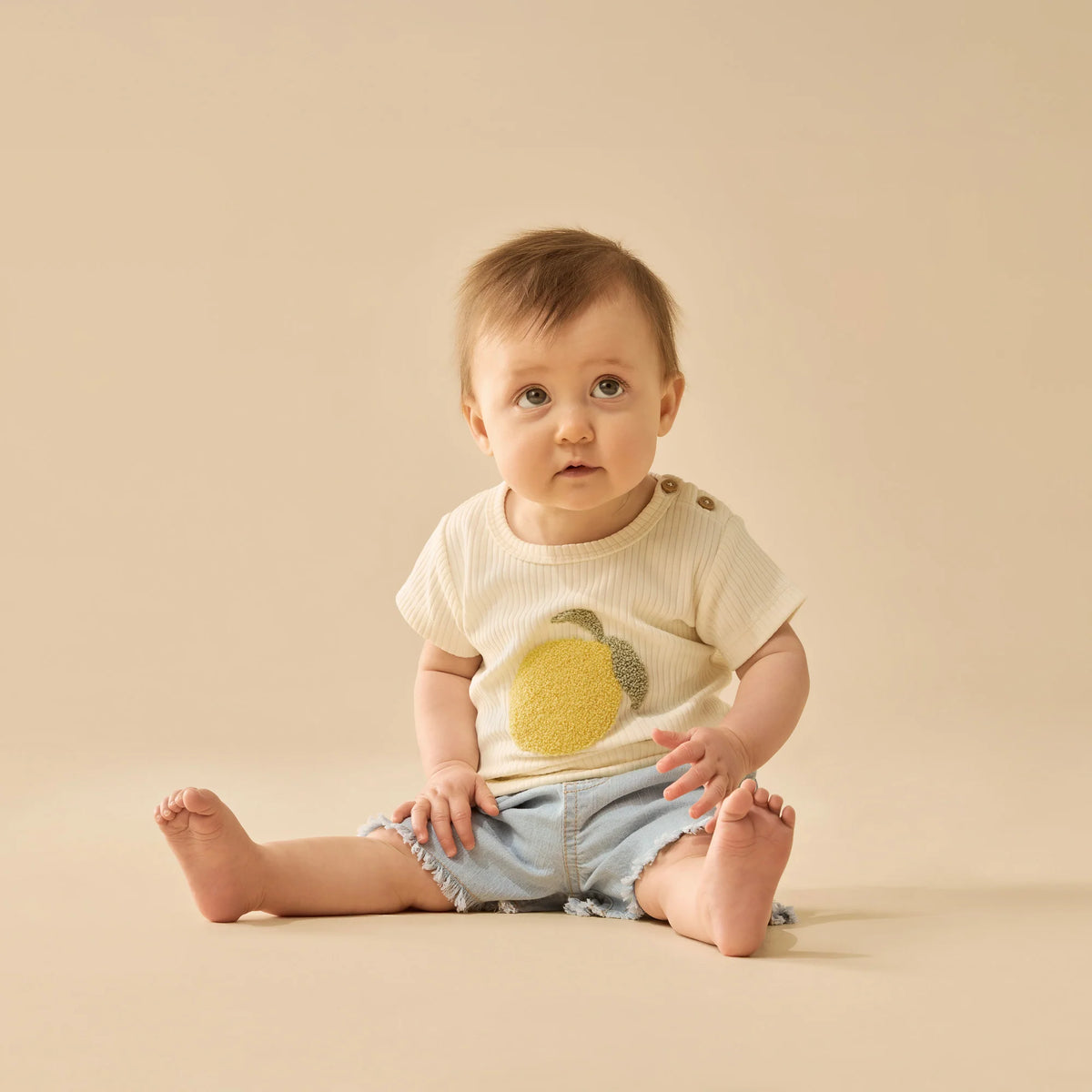 Wilson + Frenchy | Lemon Leaf Embroidered Organic Tee