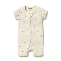 Wilson + Frenchy | Bee Mine Organic Boyleg Zipsuit
