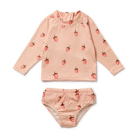 Wilson + Frenchy | Strawberry Kisses Cutwork Rashie Swimset