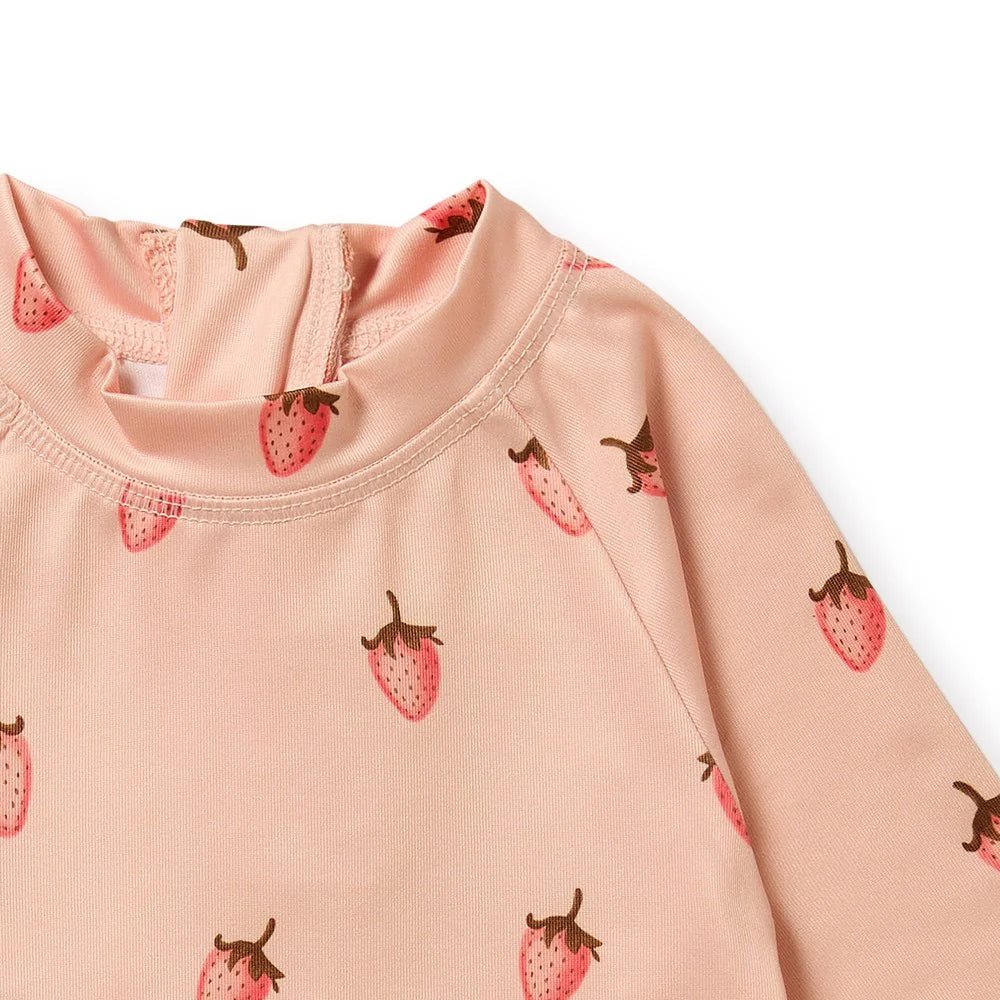 Wilson + Frenchy | Strawberry Kisses Cutwork Rashie Swimset