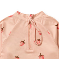 Wilson + Frenchy | Strawberry Kisses Cutwork Rashie Swimset