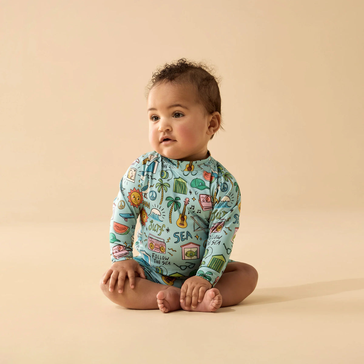 Wilson + Frenchy | Sun, Surf & Sea Rashie Swim Set
