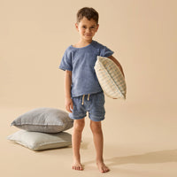 Wilson + Frenchy | Deep Blue Organic Terry Short