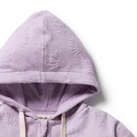 Wilson + Frenchy | Lavender Shells Organic Terry Hooded Towel