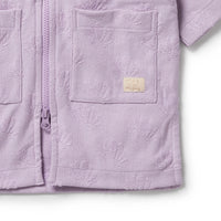 Wilson + Frenchy | Lavender Shells Organic Terry Hooded Towel