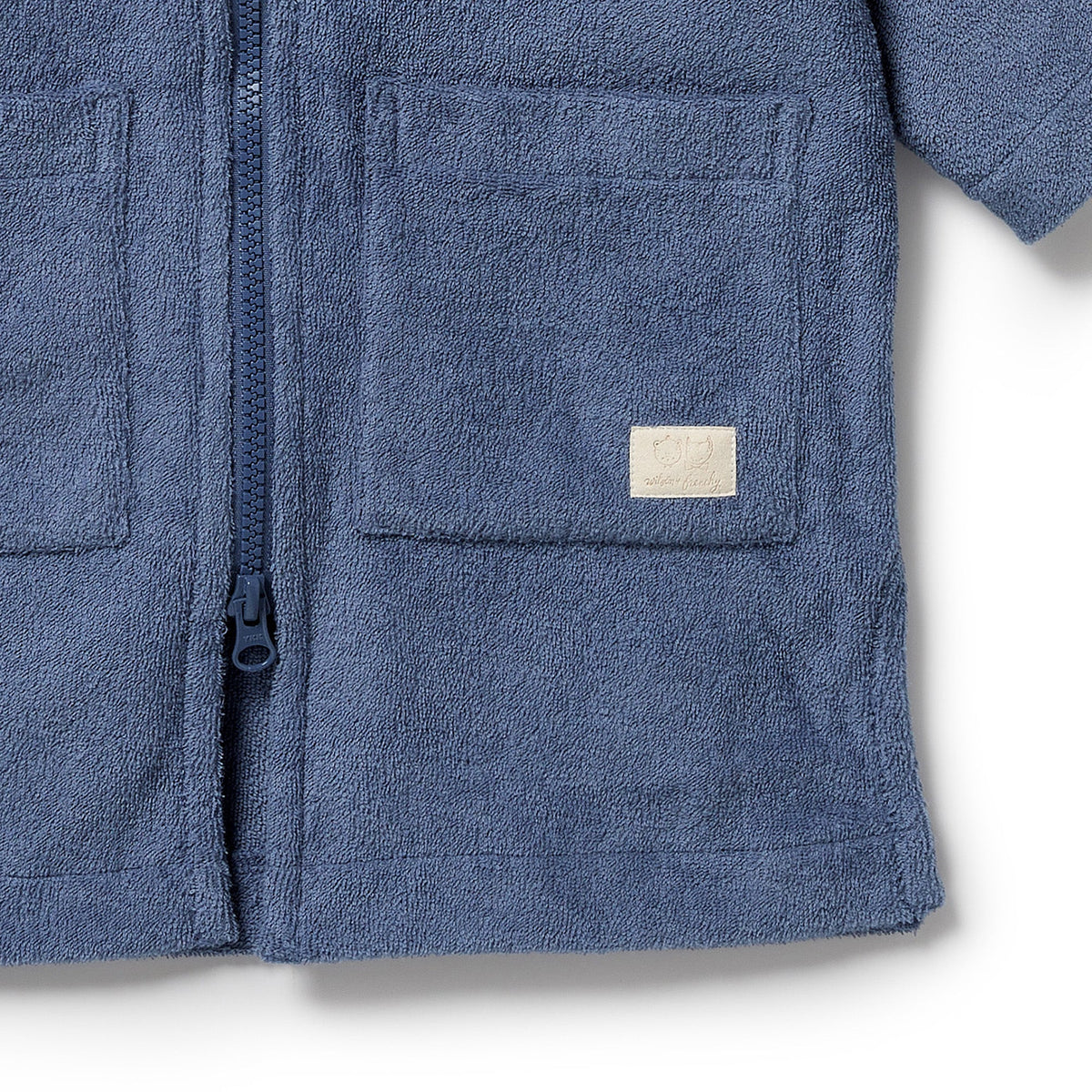 Wilson + Frenchy | Deep Blue Organic Terry Hooded Towel