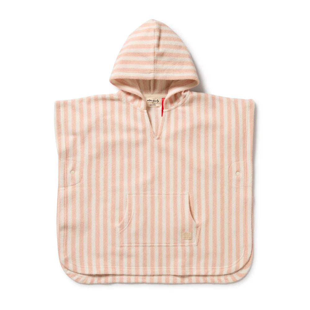 Wilson + Frenchy | Strawberry Wave Organic Terry Hooded Poncho