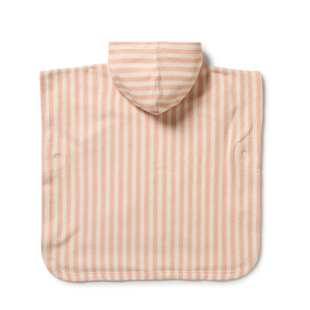 Wilson + Frenchy | Strawberry Wave Organic Terry Hooded Poncho