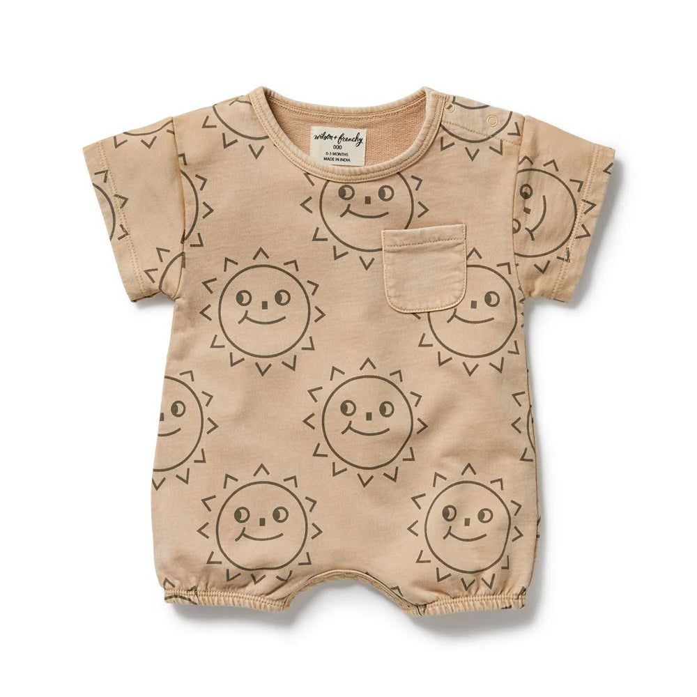 Wilson + Frenchy | Happy Days Organic Sweat Growsuit