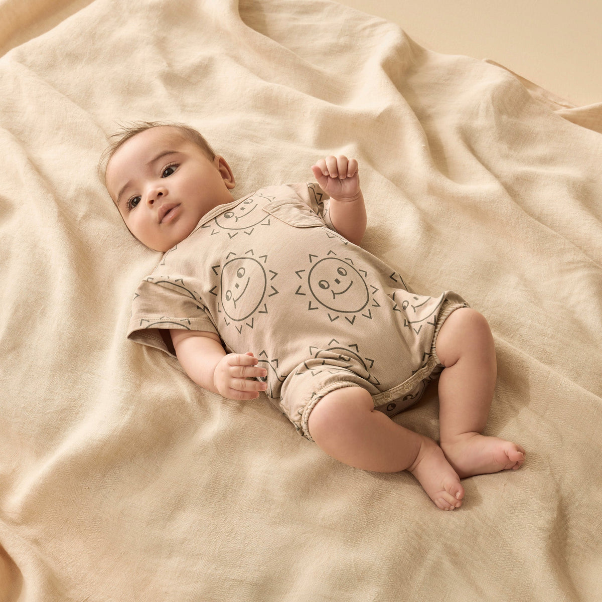 Wilson + Frenchy | Happy Days Organic Sweat Growsuit