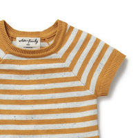 Wilson + Frenchy | Golden Wave Stripe Organic Knitted Set