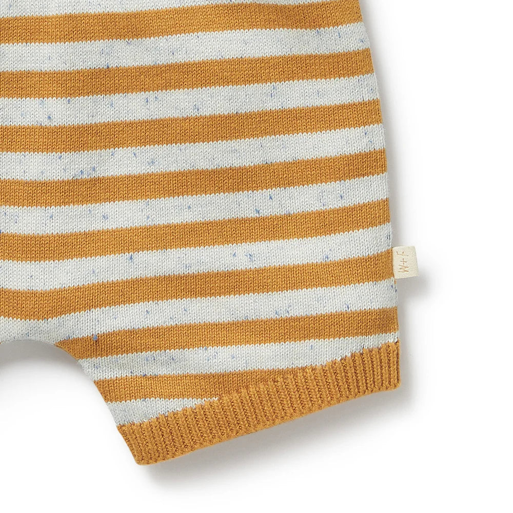 Wilson + Frenchy | Golden Wave Stripe Organic Knitted Set