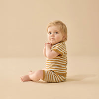 Wilson + Frenchy | Golden Wave Stripe Organic Knitted Set