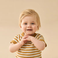 Wilson + Frenchy | Golden Wave Stripe Organic Knitted Set