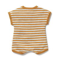 Wilson + Frenchy | Golden Wave Stripe Organic Knitted Growsuit
