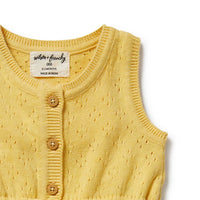 Wilson + Frenchy | Sunny Sorbet Organic Knitted Tie Bodysuit