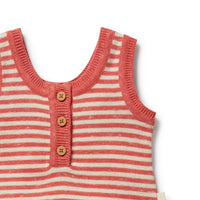 Wilson + Frenchy | Strawberry Swirl Organic Knitted Stripe Set