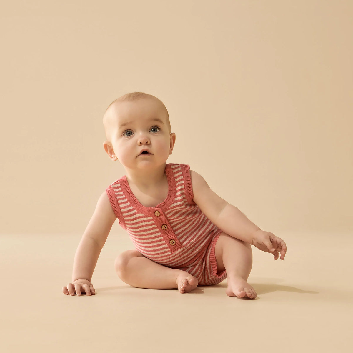 Wilson + Frenchy | Strawberry Swirl Organic Knitted Stripe Set