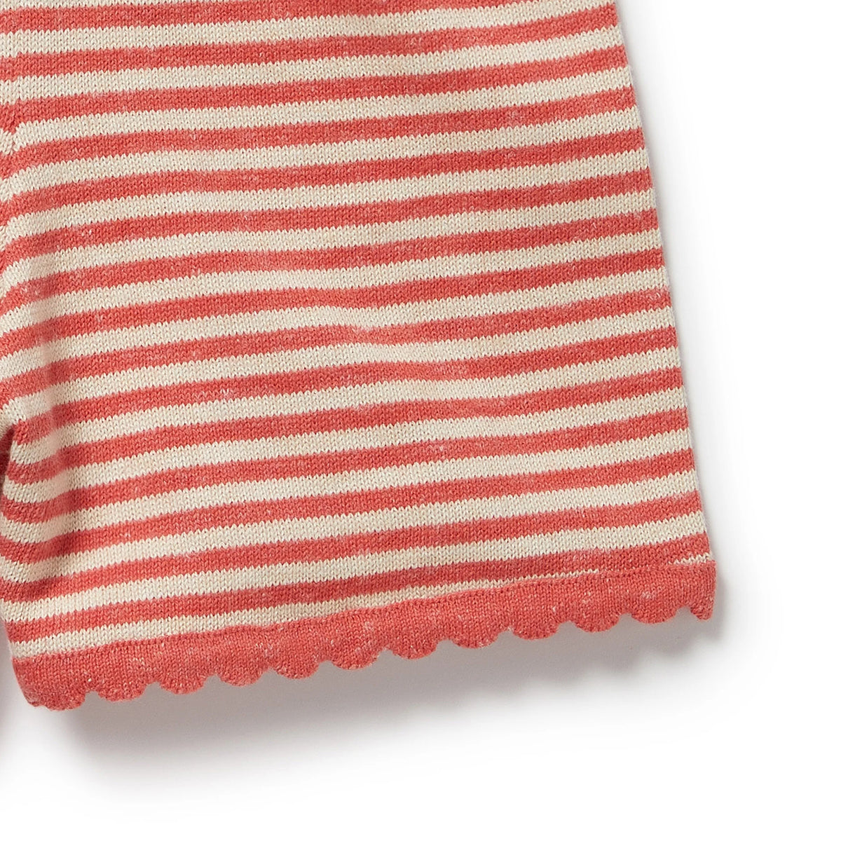Wilson + Frenchy | Strawberry Swirl Organic Knitted Stripe Playsuit