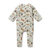 Wilson + Frenchy | Mini Jungle Organic Zipsuit With Feet