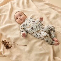 Wilson + Frenchy | Mini Jungle Organic Zipsuit With Feet