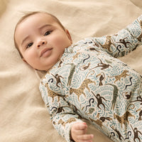 Wilson + Frenchy | Mini Jungle Organic Zipsuit With Feet