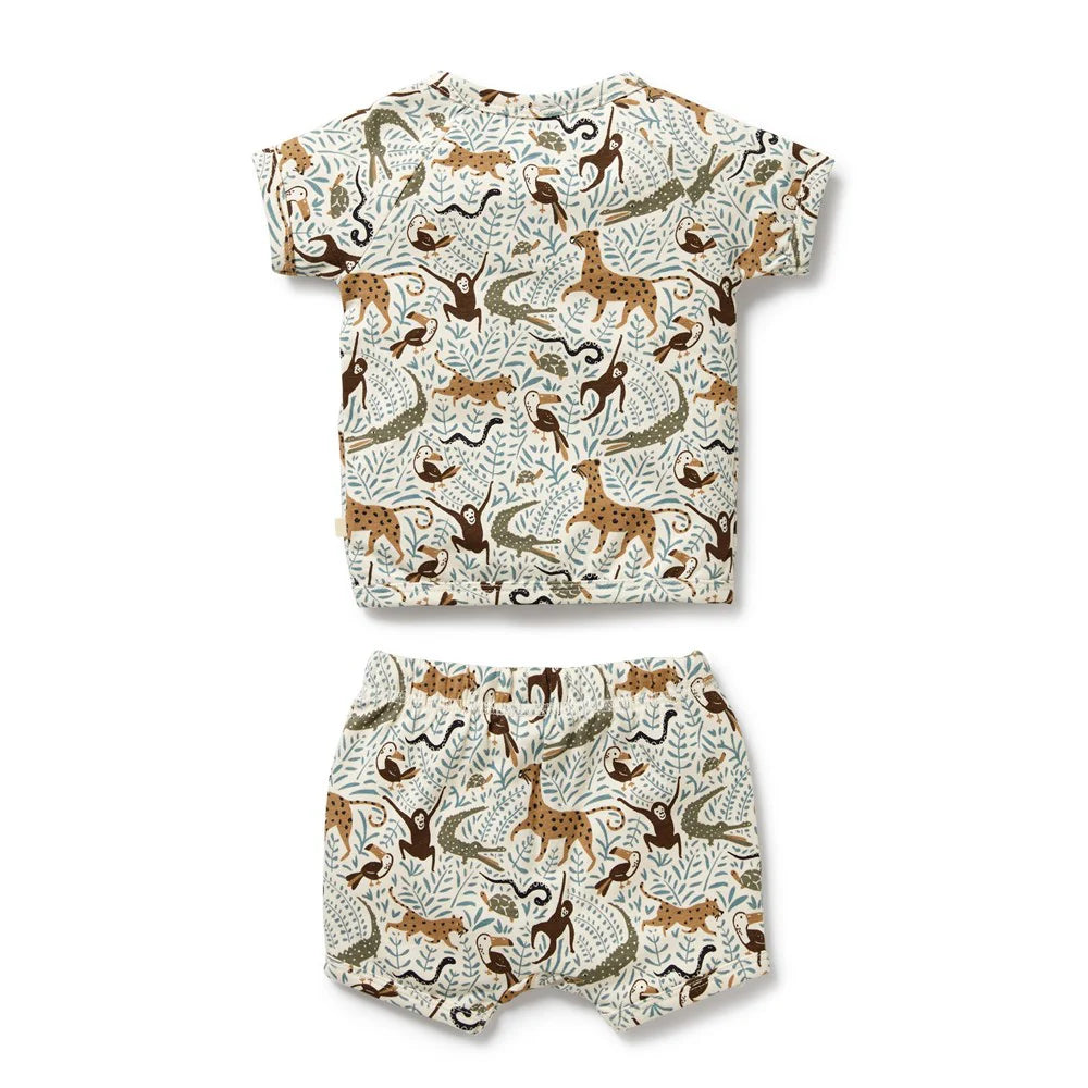 Wilson + Frenchy | Mini Jungle Organic Kimono Set