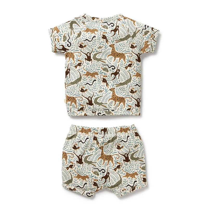 Wilson + Frenchy | Mini Jungle Organic Kimono Set