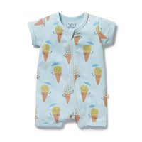 Wilson + Frenchy | Frosty Friends Organic Boyleg Zipsuit