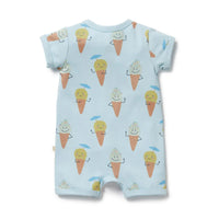 Wilson + Frenchy | Frosty Friends Organic Boyleg Zipsuit
