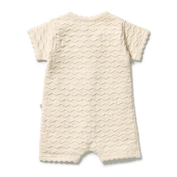 Wilson + Frenchy | Milk Cloud Organic Chevron Knit Growsuit