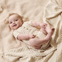 Wilson + Frenchy | Milk Cloud Organic Chevron Knit Growsuit