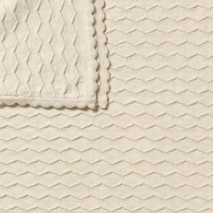 Wilson + Frenchy | Milk Cloud Organic Knitted Chevron Blanket