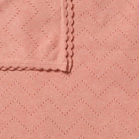 Wilson + Frenchy | Petal Pink Organic Knitted Pointelle Blanket