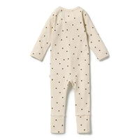 WILSON & FRENCHY LUCKY CHARM CLOVER LONG-SLEEVE ZIPSUIT - BABY