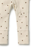 CLOSE UP OF FOLD OVER CUFFS AND CLOVER PRINT - WILSON AND FRENCHY