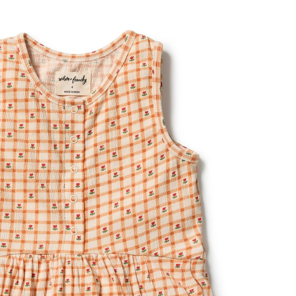 Wilson + Frenchy | Checkerberry Organic Crinkle Jumpsuit