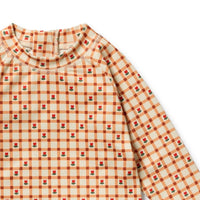 Wilson + Frenchy | Checkerberry Cutwork Long-Sleeved Rashie Swimset