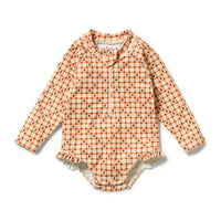 Wilson + Frenchy | Checkerberry Long-Sleeved Swimsuit