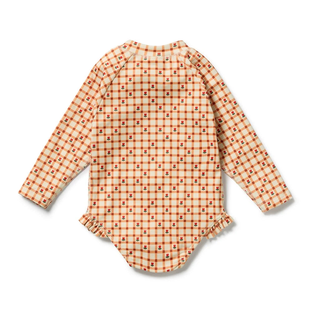 Wilson + Frenchy | Checkerberry Long-Sleeved Swimsuit