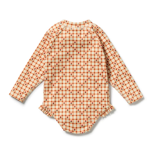 Wilson + Frenchy | Checkerberry Long-Sleeved Swimsuit