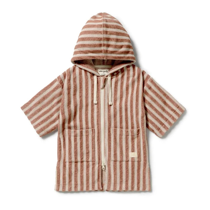 Wilson + Frenchy | Cherry Cola Stripe Terry Hooded Towel